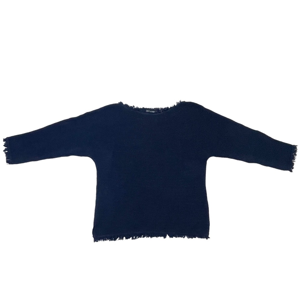 525 America Ribbed Knit Sweater Cotton Nautical Fishermancore Navy Blue SZ Small